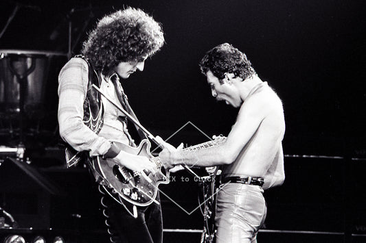 Freddie Mercury and Brian May  - Queen -  Madison Square Garden - New York City - September 29, 1980