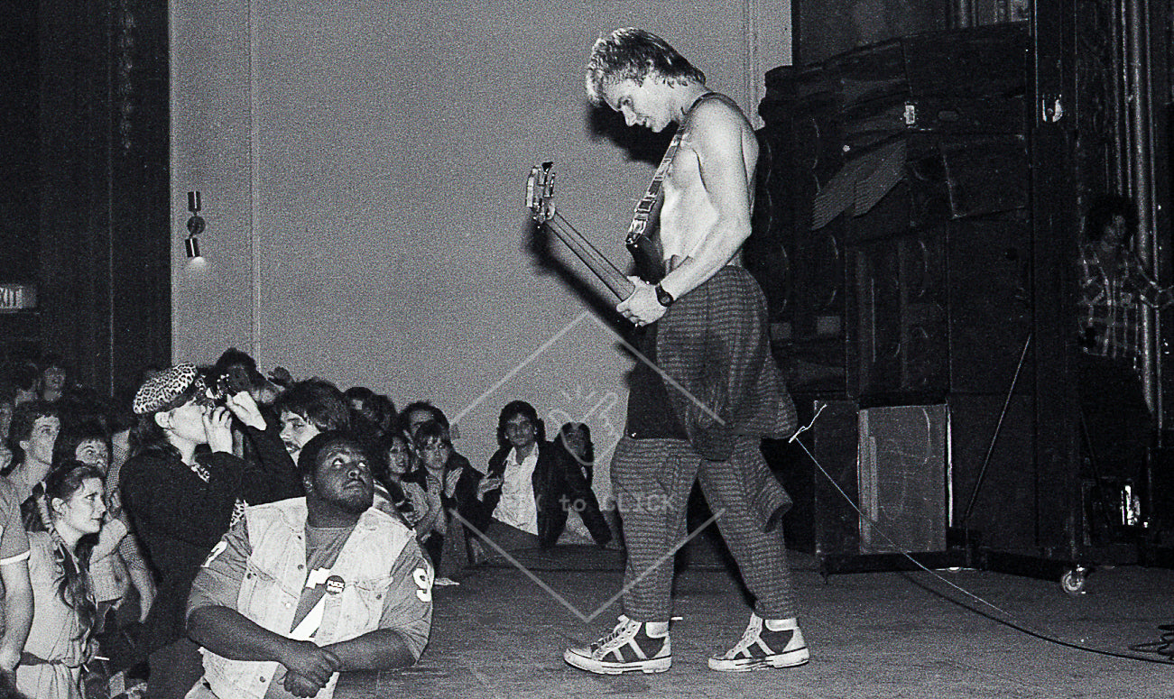 Sting takes centerstage with The Police with a captivated onlooker in the first row  - The Palladium - New York City - November 29, 1979